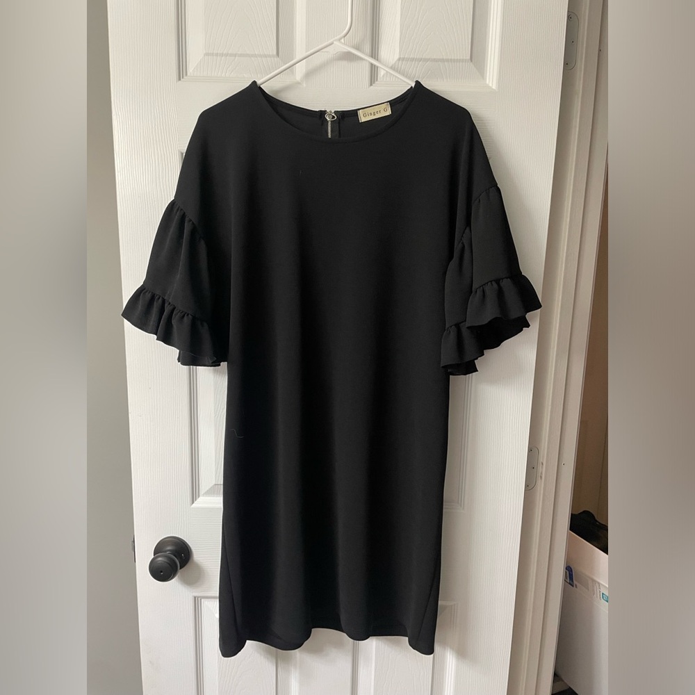 Black midi dress